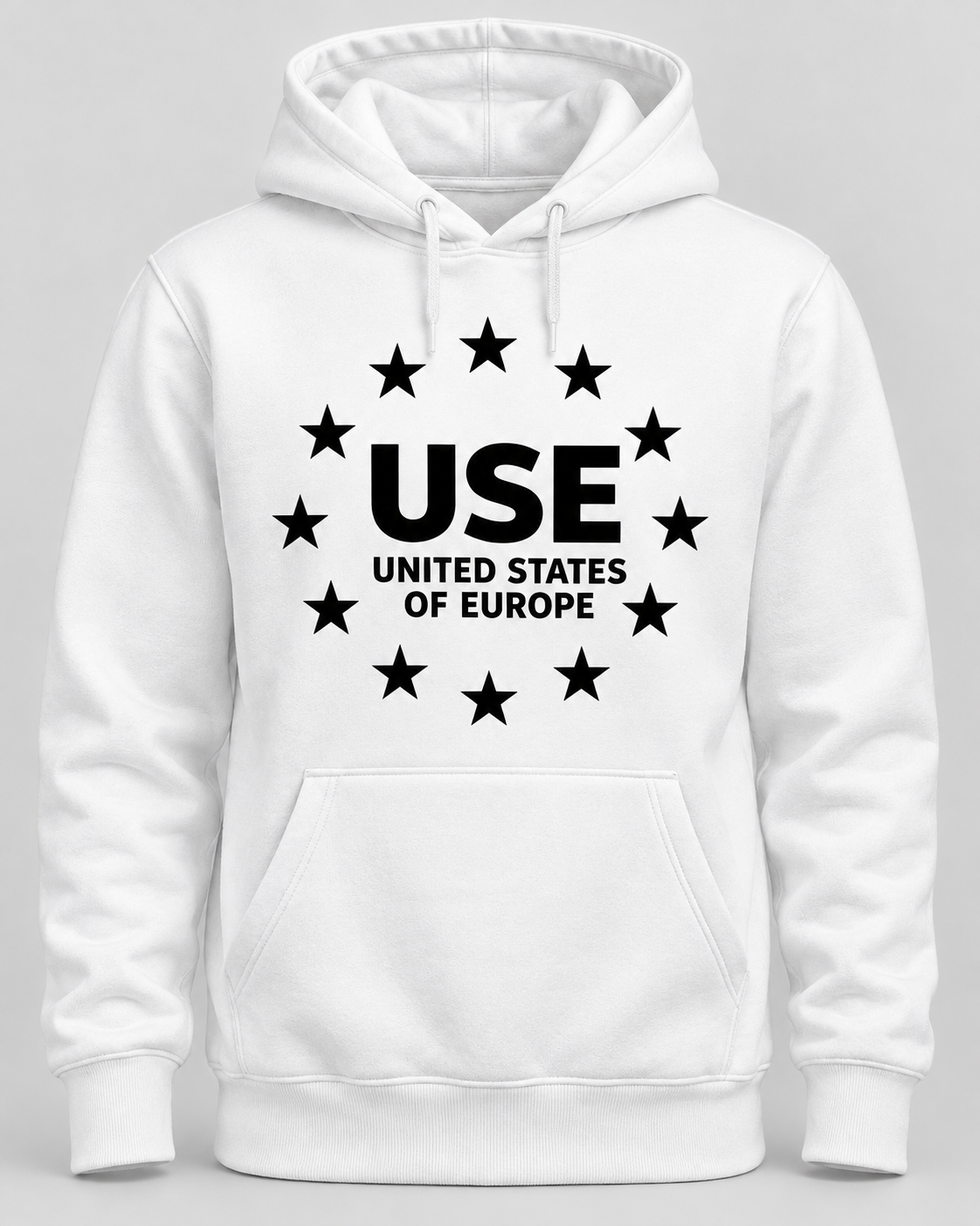 USE-Hoodie – Weiß – Brustmotiv